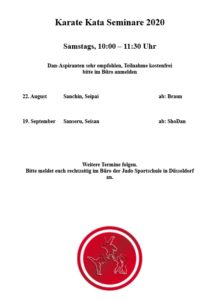 Kata Seminare August und September